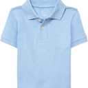 The Children's Place baby boys Fashion Color Short Sleeve Pique Polo (5, Brook)