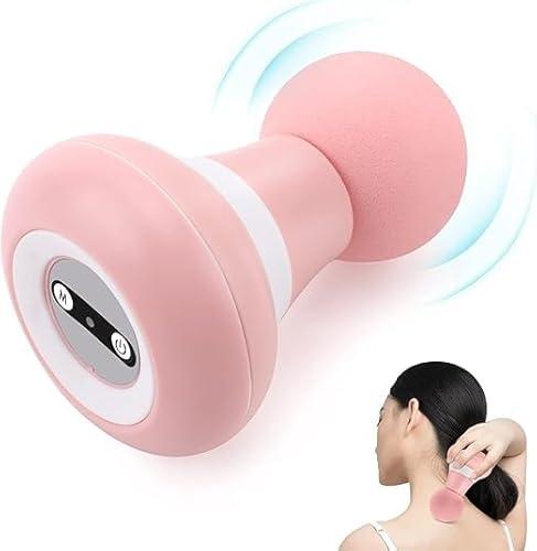 KANATHA Wireless Handheld Electric Massage Stick, 7cm x 11cm Compact Design with 6 Vibration Modes – Perfect for Men and Women for Shoulder, Neck, and Back Relief (Pink)