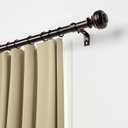 Long Curtain Rod, EUPLAR Window Curtain Rod 72-144 Inch with Decorative Honeycombed Finials, 1 Inch Drapery Rods for Living Room, Kitchen, Bronze
