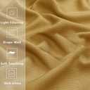 Gwine Gold Short Curtains 2 Panels Set, Light Filtering Faux Linen Textured Small Kitchen Curtains Over Sink, Rod Pocket Tier Curtain for Bathroom Basement RV Camper, Each 30" Wx24 L, 2PCS