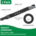 2105200320A Lawn Mower Blade, Compatible with 22" Daye/Hyper Tough, Snapper Mower Deck, Fit for MNA152701, MNA153002, Replace 84005313 with Round Center Holes and Two Oval Side Holes