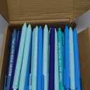 60 Pcs Inspirational Pens Bulk Employee Appreciation Gifts Motivational Retractable Ballpoint Pens with Sayings for Teacher Employee Volunteer Nurse Baby Shower(Blue, Thank You)