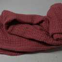 Bedsure 100% Cotton Blanket Twin XL Size for College Dorm - Breathable and Soft, Waffle Weave Twin Blanket for Summer, Dorm Room Essentials, Dusty Rose, 66x90 inches