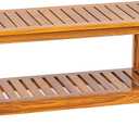 NNN 24" Commercial Teak Shower Bench - 8 Non-Slip Leveling Feet & 350 lbs Capacity | Rock-Solid Stability for Seniors & Spa Safety | Waterproof Design for Saunas/Outdoor Pools (Patented)