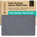 TOSORO - Stone Bath Mat Diatomaceous Earth Shower Mat Non-Slip Super Absorbent Diatomite Stone Bath Mats for Bathroom Floor Quick Drying Natural Easy to Clean (23.5 x 15) - Graphite
