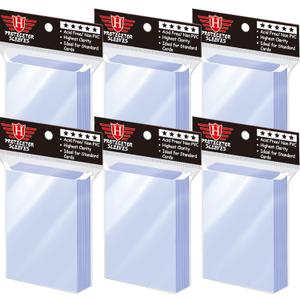 600 Counts Card Sleeves TopLoaders for Trading Cards, Soft Clear Baseball Card Sleeves Plastic Card Protector for Standard Cards Fit for MTG, Football Card Sports Cards Game Card Standard Cards