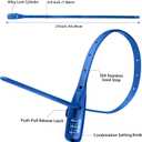 Zip Tie Lock Adjustable Cable Lock for Kids Bike, Helmet, Fridge Cabinets, Drawers, Fences, Toolboxes, Bike Rack, Suitable for Adult, Child, Kid, Baby. 3 Pack (Blue)