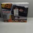 Gourmia Smokeless Indoor Grill - Air Fryer Combo with Smoke Extractor, 5 Cooking Presets, Grill, Air Fry, Roast, Bake, Dehydrate, Countertop Cooker, Glass Lid