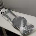 H HOMEWINS Cushioned Padded Folding Stool,1PCS 23.6-Inch Counter Height Bar Stool,Portable Folding Stool with Handle for Fishing Hiking Gardening Travel BBQ (Black)