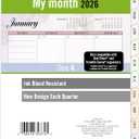 4 x AT-A-GLANCE 2026 Planner Refill, Monthly, 5-1/2" x 8-1/2", Desk Size 4, Loose-Leaf, Unruled Blocks, Nature (061-685-26)