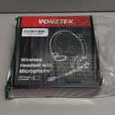 Wireless Headset, Bluetooth Headphones with Microphone Noise Canceling & USB Dongle, Trucker Bluetooth Headset with Mic Mute for Cell Phone Computer Work Office Meetings Teams Skype Call (Champagne Gold & White)