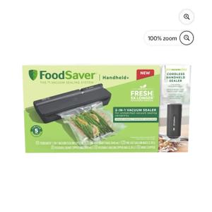 FoodSaver Vacuum Sealer Machine, Automatic Bag Detection, Sous Vide Friendly, with sealer bags, roll, handheld vacuum sealer, black