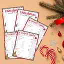 2 x 8"x10" Christmas Wish List Secret Santa Gift Exchange Card - 20PCS Double-side Christmas Questionnaire Cards - Home, Office, Classroom Xmas Holiday Party Gift Idea For Family, Friends, Coworkers - A01