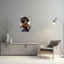 YMXZHUANSH African American Kid Wall Art Music Canvas Pictures Black Art Poster African Children Prints for Bedroom Decor Frame(Black 12.00" x 18.00")