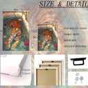 Tiger in Bathtub Canvas Wall Art Funny Animal Bathroom Painting Picture Wall Decor Maximalist Trendy Dopamine Aesthetic Poster Print Artwork for Bathroom Toilet Home Decoration, 16x24in, Canvas