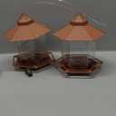Bird Feeders for Outdoors Hanging Bird Feeder Wild Birds Seed, Brown 2 Pack