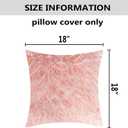 Home Brilliant Blush Pink Pillow Covers 18x18 Pillow Cover Faux Fur Throw Pillow Covers Fuzzy Fluffy Pillows Accent Throw Pillows for Couch Room Girl, Set of 2, 18 X 18 Inch, Pink