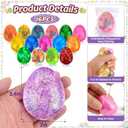 16 Pack Easter Egg Stress Balls, Squishy Squeeze Balls for Teens & Adults (14+), Easter Basket Fillers for Teens & Adults, Stress Relief Fidget Balls