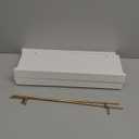 White Floating Shelves for Wall Decor, Wall Mounted Wood Storage Shelf for Bedroom, Living Room, Bathroom, Kitchen, Nursery, Display Picture Ledge Shelf with Lip Set of 2-14 Inches, White (13.6in)