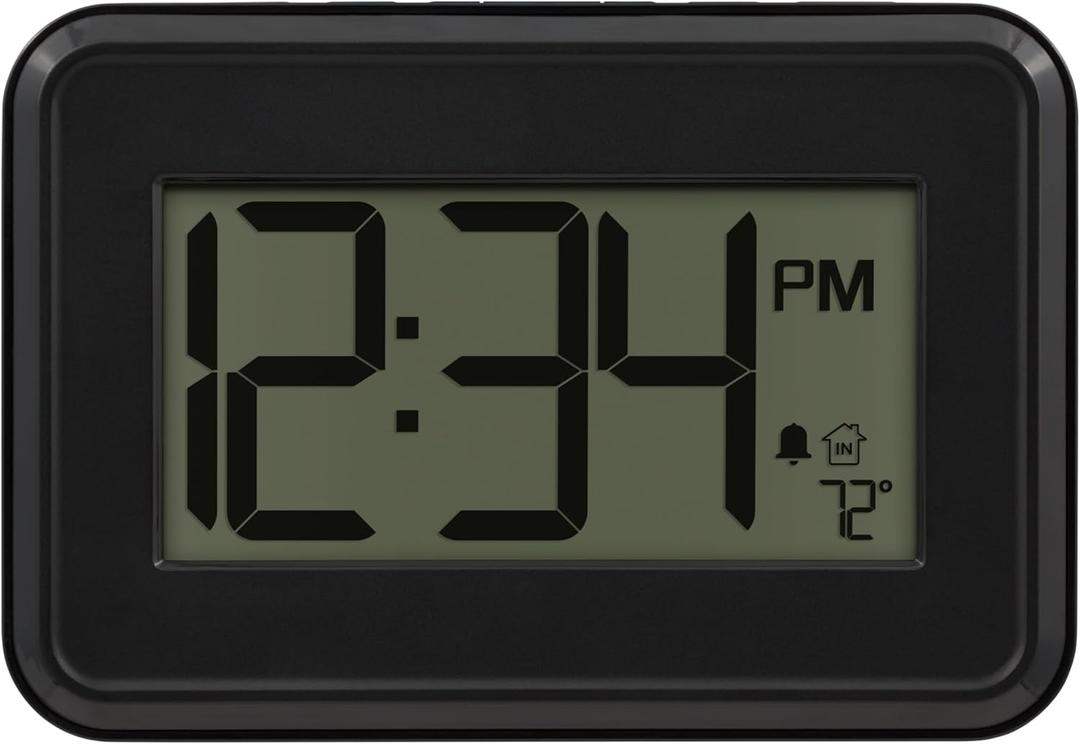 SEDLAV Digital Black Desk Alarm Clock with Timer - Sleek and Functional Timekeeper