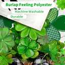 CROWNED BEAUTY St Patricks Day Garden Flag Shamrocks Clover Basket 12x18 Inch Double Sided Green Holiday Decoration for Outdoor Lawn Yard CF1932-12