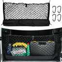 Envelope Style Cargo Net 51"x17.7", Universal Automotive Truck Bed Cargo Net with Storage Bag - Heavy Duty Carabiners - Upgraded 4.5mm Bungee