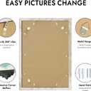 Hongkee 14x20 Picture Frame, Distressed White Wood Style - Display Posters 12 x 18 with Mat or 14x20 without Mat, Wall Mounting Horizontal and Vertical, 1 Pack