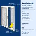 PetSafe 1-Piece Sliding Glass Pet Door for Dogs & Cats - Adjustable Height up to 80 11/16"- Medium, Black, No-Cut DIY Install, Aluminum Patio Panel Insert, Great for Renters or Seasonal Installation