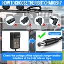 EGK 24V Charger for Ride On Toys Car with 6.6Ft Cable, Supply Power Adapter for Wrangler SUV Kid Trax Dynacraft Toy Car JeepATV Quad Disney Electric Ride-On