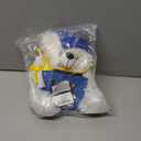 Fovths Graduation Plush Teddy Bear with Blue Non-Woven Picture Frame Diploma Cap for 2024 Graduation 10 Inch Plush Stuffed Animal Teddy Bear with Greeting Card for Graduation Day Gift Decor, White