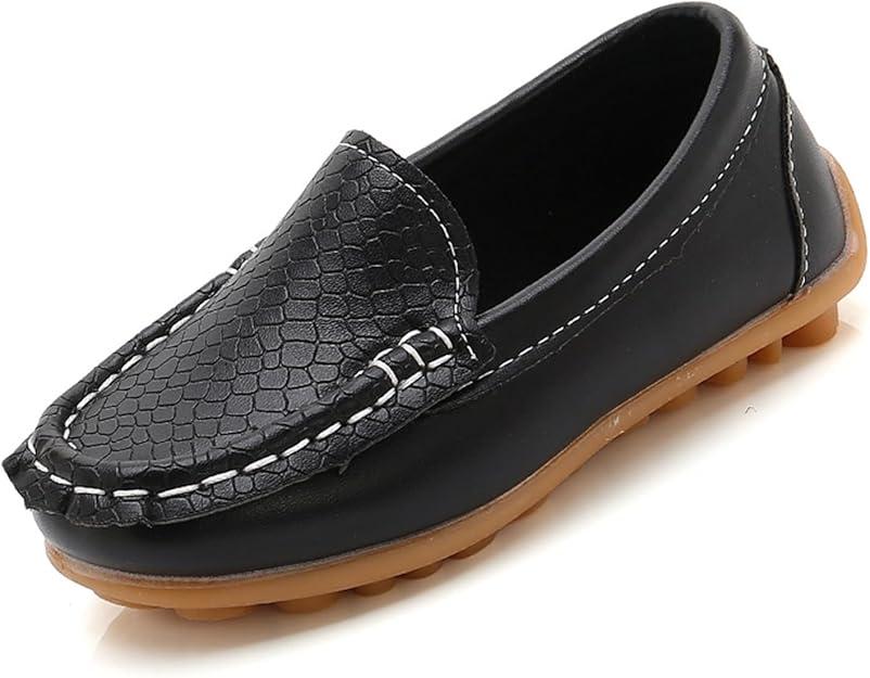 Boys Girls Loafers Dress Flats Slip-On Oxford Casual Moccasins School Walking Boat Shoes(Toddler/Little Kid/Big Kid) 28