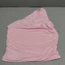 SUUKSESS Women Double Lined Going Out Trendy Crop Tops Ruched Sleeveless Shirts (Pink, L)