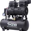 MZB 2.4 Gallon Ultra Quiet Air Compressor 1.0HP 110V/60Hz 5.65CFM, MAX 115PSI Steel Tanks Oil-Free 65dB Noise Level Air Compressor for Spray Painting, Auto Repair, Carpentry Decoration