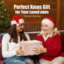 Christmas Village Houses for Table Centerpieces, Christmas Lantern for Modern Farmhouse Decor, Hanging Candle Lantern for Xmas Home Decor Indoor Outdoor, Ceramics Church Figurine