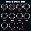 MUDOR Silver Dollar Coin Holders with 10 Size Gasket, 100 Pack Coin Storage Cases for Silver Eagle,Morgan,Cent,Nickel,Quarter, Plastic Coin Collection Supplies Protectors Capsules for Collectors