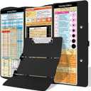 Nursing Clipboard Foldable Clipboard Medical: Edition Cheat Sheets Aluminum 3 Layers Foldable Clipboards Nursing Pocket Size Profile Clip Nurse Clipboards Notepad for Nurses Students and Doctors