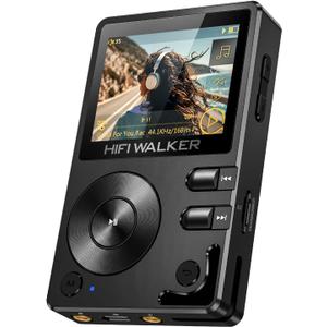 HIFI WALKER H2 HiFi MP3 Player with Bluetooth, Lossless DSD DAC FLAC, High Resolution Music Player, Portable Audio Player with 64GB Memory, Supports up to 512GB (Black)