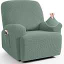 TAOCOCO Oversized Recliner Chair Covers, 1 Seater Streach Recliner Covers Soft Couch Protector Furniture Protector Covers with Elastic Chair Cover Jacquard Pattern (Sage Green), Size: 1 Seat-X Large