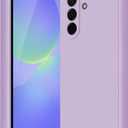 Case for Samsung Galaxy A36, Soft Silicone Case with Upgraded Camera Protection, Shockproof Slim Case Cover with Anti-Scratch Microfiber Lining, Purple