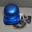 Baseball Motorcycle Helmet Half Cap for Bike Cruiser Chopper Moped Scooter- Dot Approved (X-Large, Blue)
