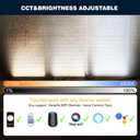 Smart Wall Washer Lights Adjustable Color Temperature 2700K-6500K,72W 9600lm 1%-100% Brightness Dimmable LED Bar Light APP & Remote Control for Outdoor, Compatible with Alexa/Google Assistant, 40" Tunable White