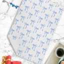 Coquette Navy Blue Bow Kitchen Towels, Preppy Blue Dish Hand Towels for Bathroom, Ribbon Dish Tea Towels, Coquette Girly Bathroom Decor,16x24 Inch