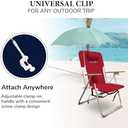Caribbean Joe Beach Umbrella for Chair, Adjustable and Universal Clamp On Beach Umbrella with UV Protection, 48 Inch Arc