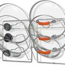 Simple Houseware 2-Pack Cabinet Door/Wall Mount Pot Lid Organizer Rack, 9.5" W x 4.5" D x 11.5H, Chrome