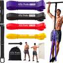 Ally Peaks Pull Up Assistance BandsHeavy Duty Resistance Band for Pull Up BarAdjustable Weight/Size with Fabric Feet/Knee Rest Pull up bands,Up to 410lbs Assistanceresistance bands and assist bands