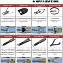 Drain Snake Drill Attachmen- 8-Piece drain auger drill attachment Commonly Used in 50FT-100FT AC Drain Cleaning Machine,Suitable for 5/16-inch to 3/4-inch Drain Snake Cable