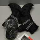 ZELUS Weighted Vest, 12lb Weight Vest with Reflective Stripe for Workout, Strength Training, Running, Fitness, Muscle Building, Weight Loss, Weightlifting (Black)