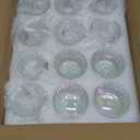 24 Pcs Ribbed Iridescent Votive Candle Holders - Glass TeaLight Candle Holders for Weddings, Baby Showers, Home Dcor, Party Centerpieces, and Table Decorations