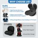 Seat Cushion,Office Chair Cushion with Lumbar Support,Memory Foam Car Orthopedic Cushion,Ergonomic Designed for Long Sitting,Tailbone & Back Pain Relief,Sciatica Pillow for Office,Car,Home Chair