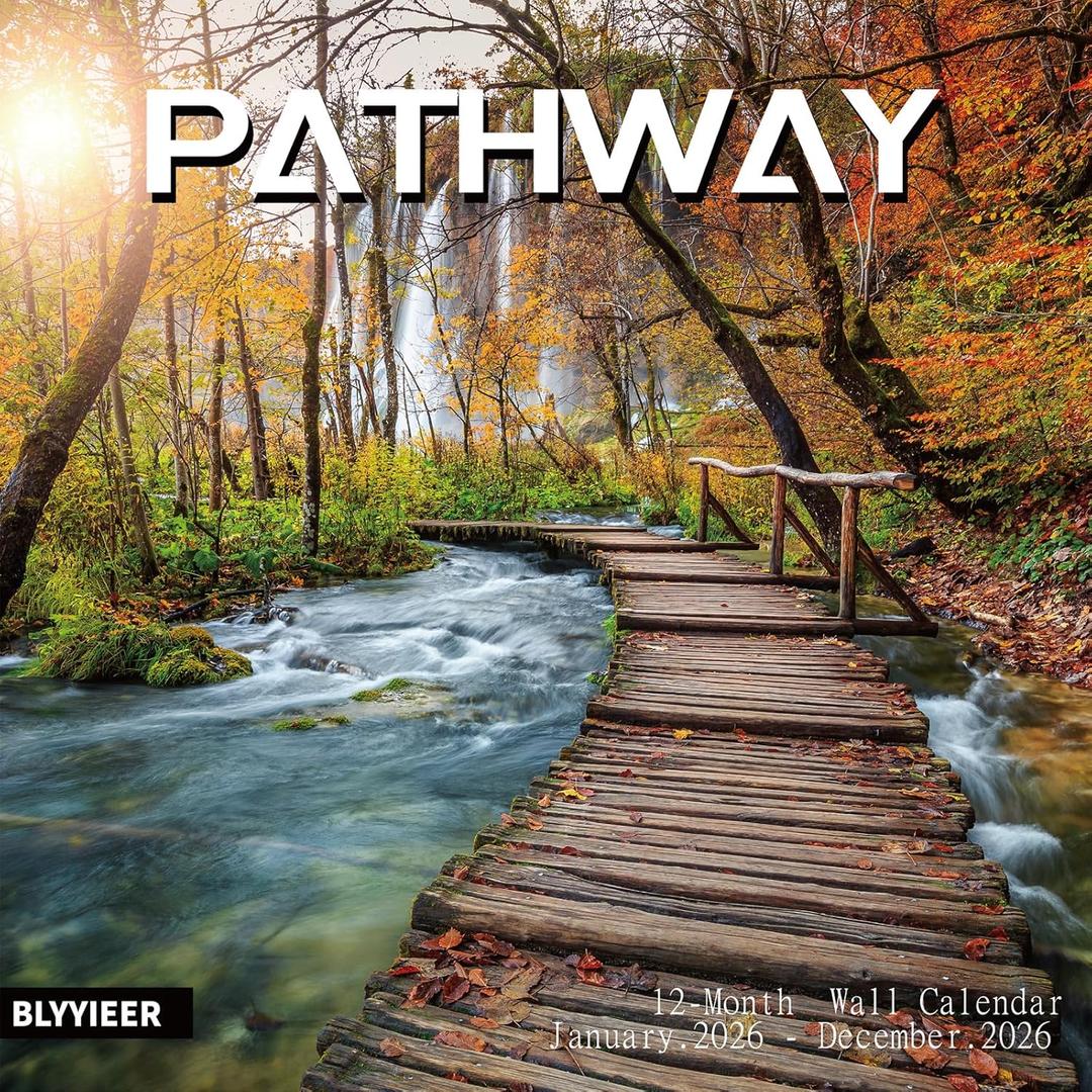 2026 Wall Calendar PATHWAYS | Hangable Wall Calendars | 12" x 24" (Open) | Thick & Sturdy Paper for Organizing & Planning | Home and Office | Giftable | PATHWAYS